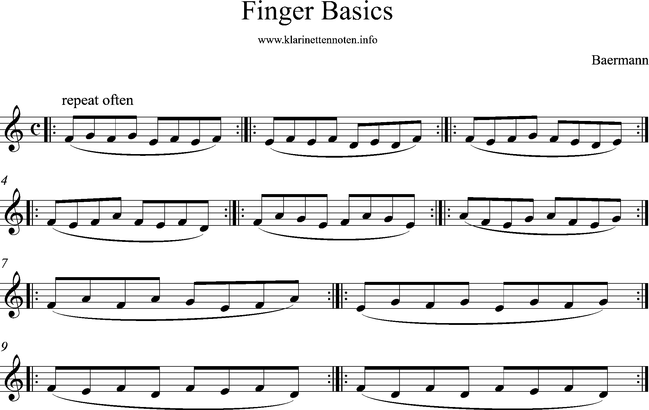 basics, Baermann, f1, (F4)